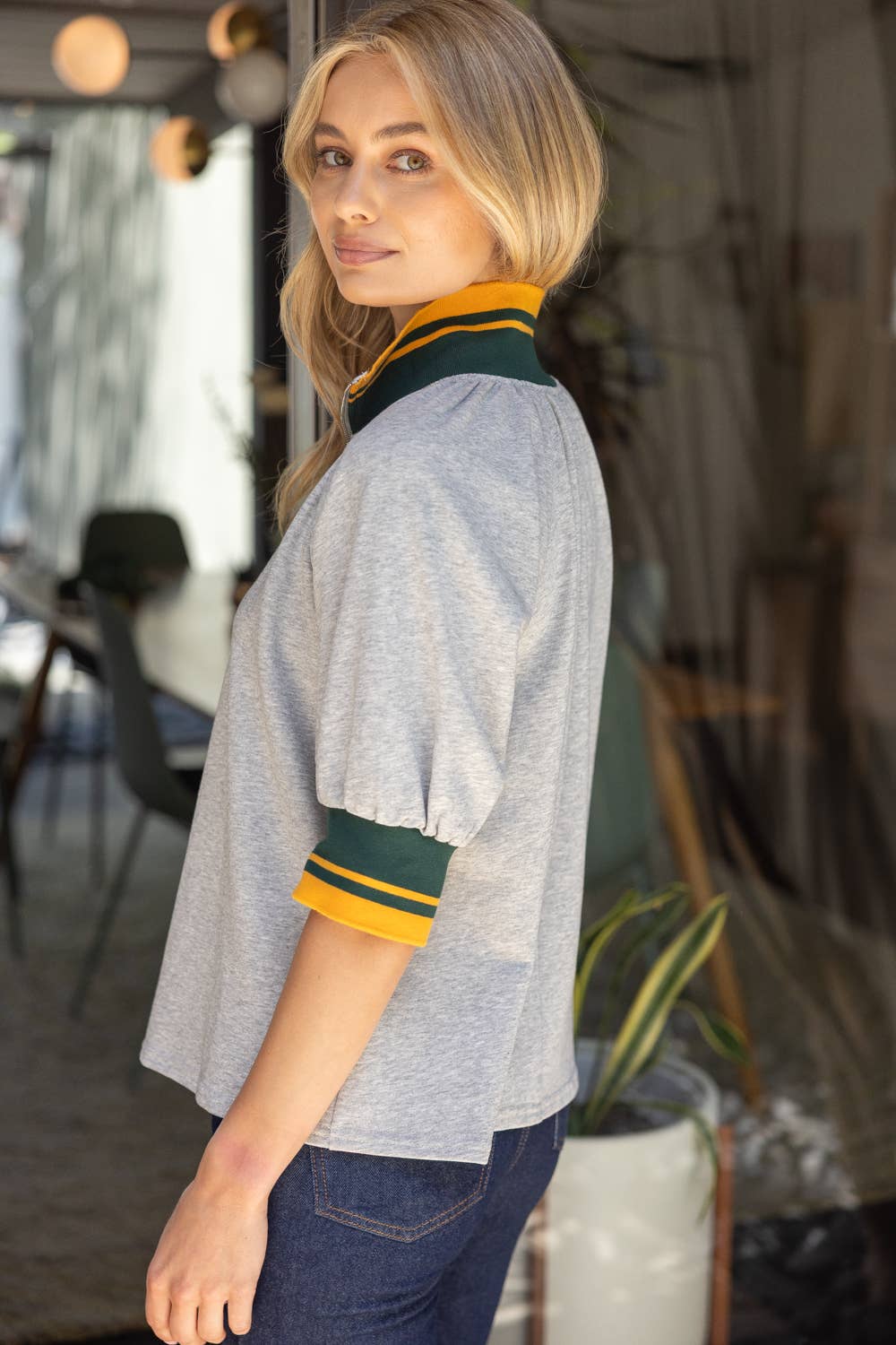 Quarter Zip Striped