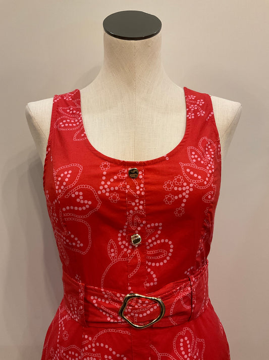 Red Belted Midi