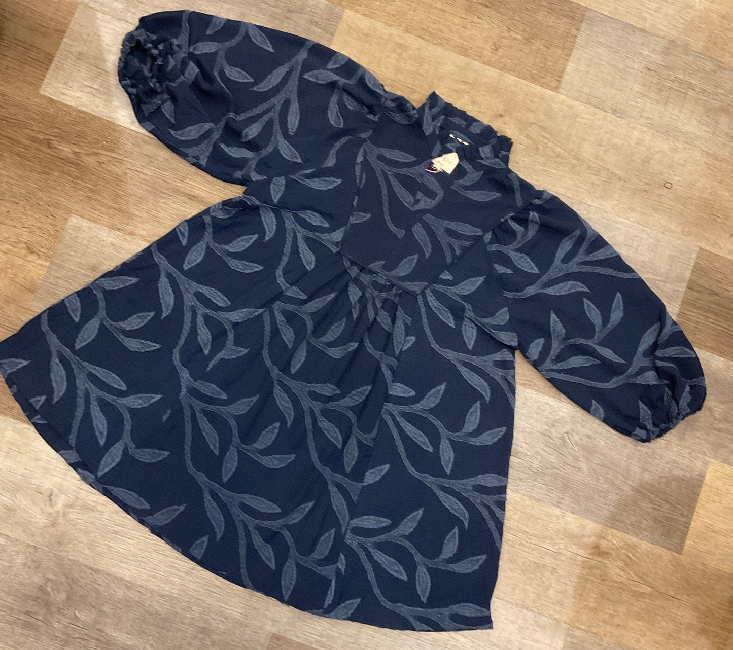 Jacquard Navy Dress