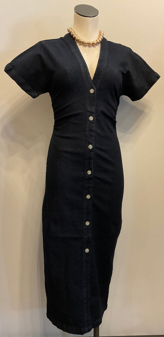 VMSanni SS V-Neck Ank Denim Dress