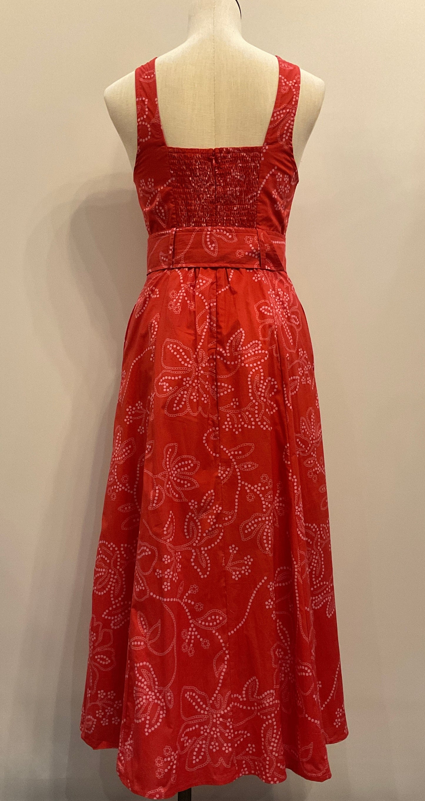 Red Belted Midi