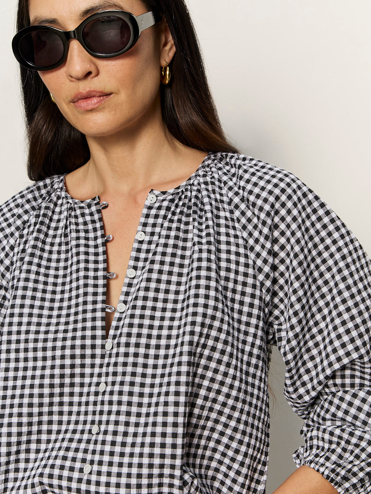 Sanctuary Gingham Blouse