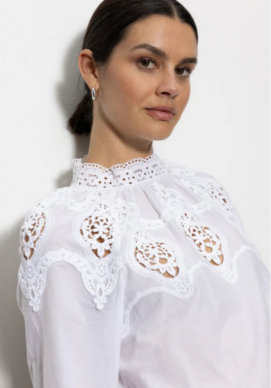 Lace Popover Blouse