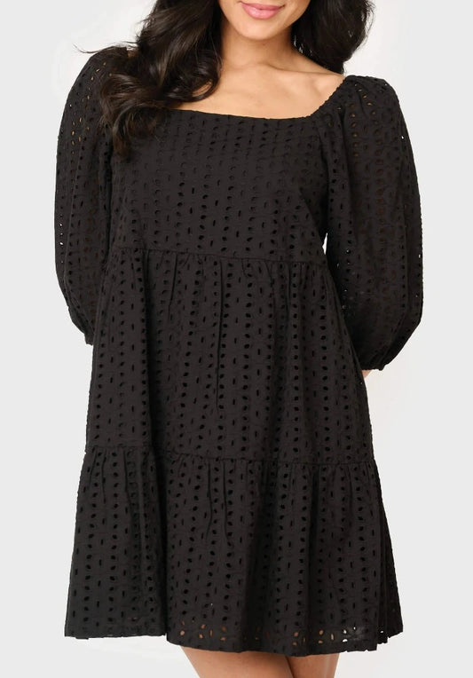 Sanctuary Black Weekender Babydoll Mini Dress