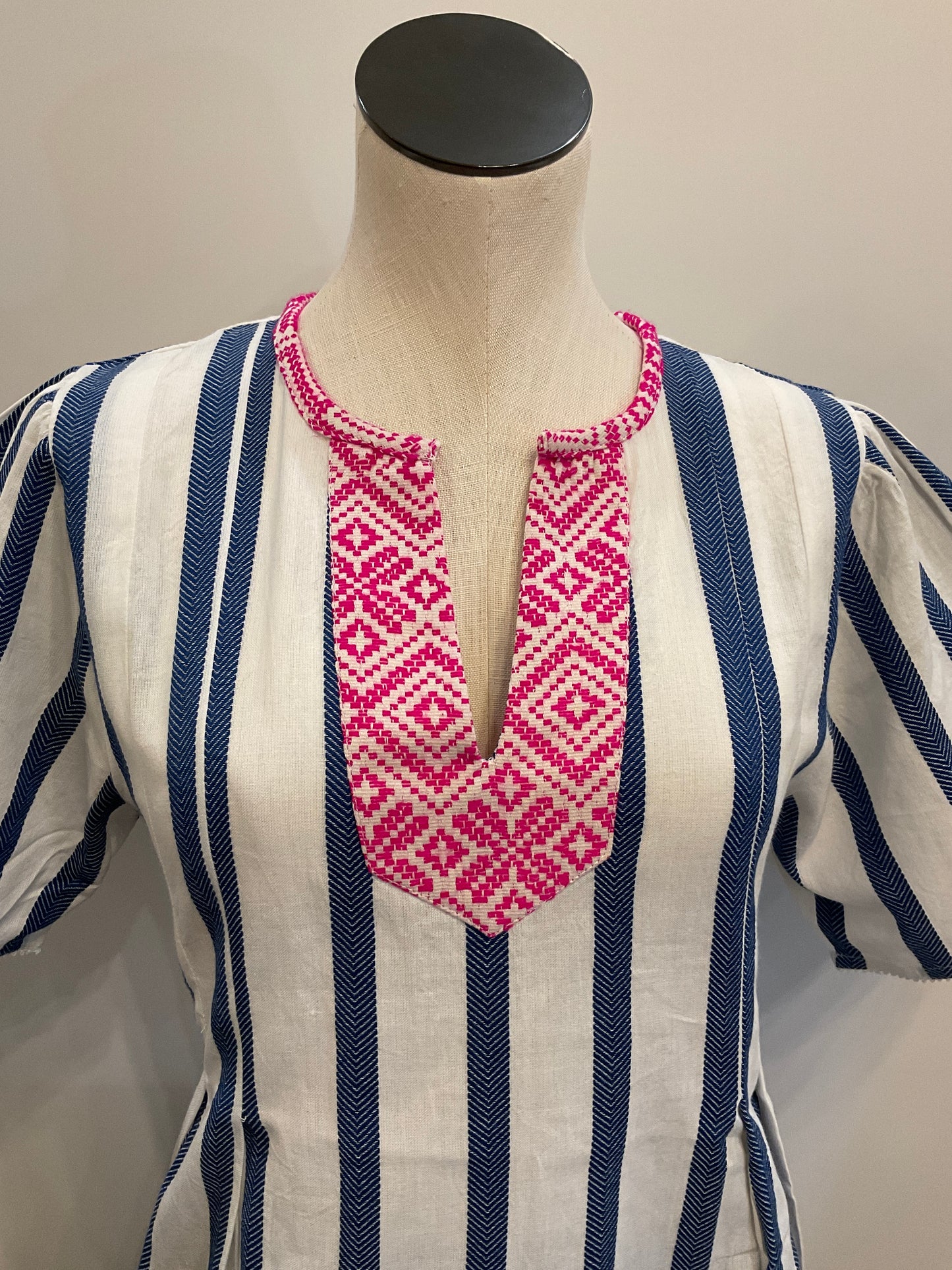 Hot Pink Split Neck