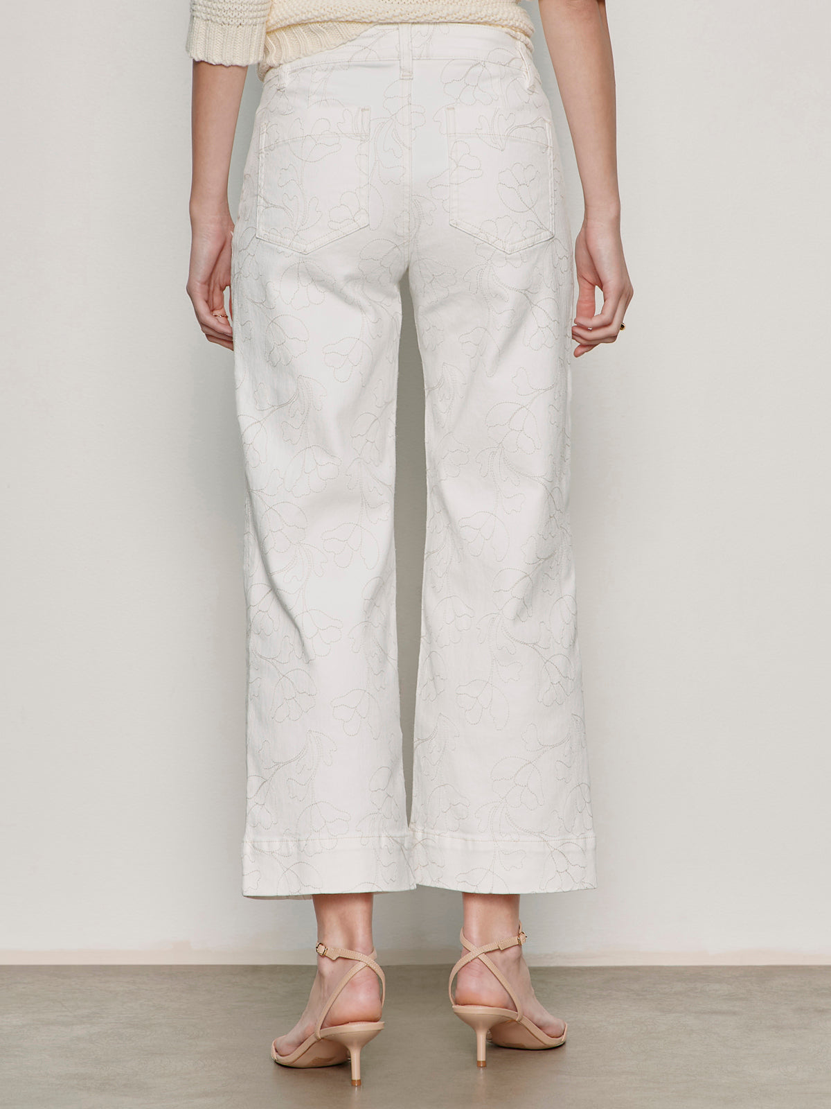 Embroidered Marine Crop