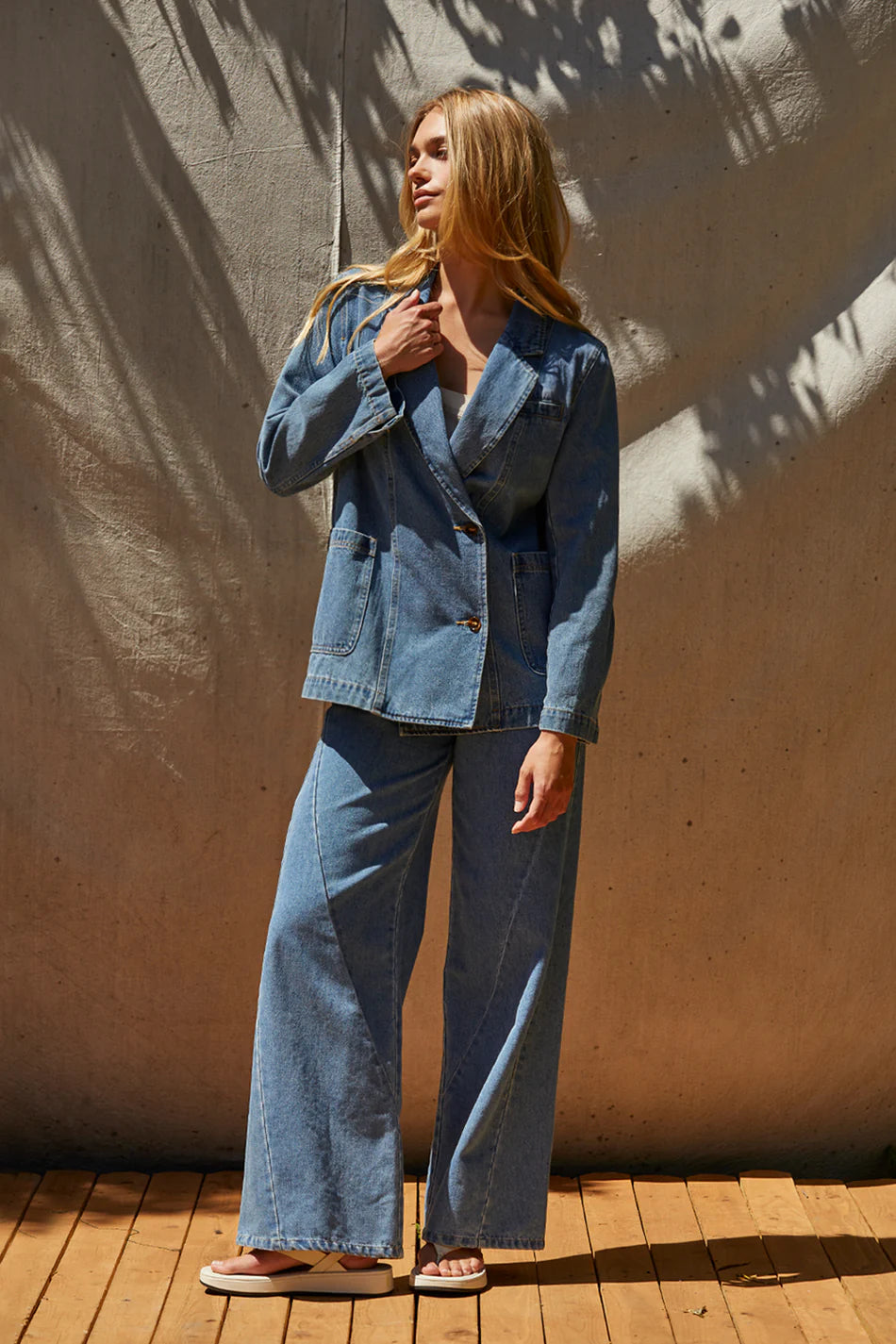 C Brandi Denim Blazer