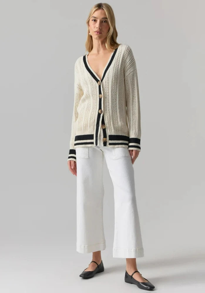 Sanctuary Sport Stripe Cardi Eco Natural
