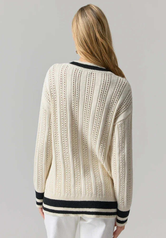 Sanctuary Sport Stripe Cardi Eco Natural