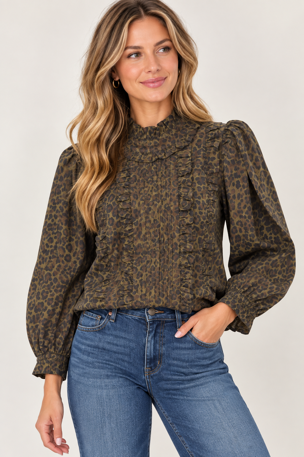 Laurie Leopard Blouse