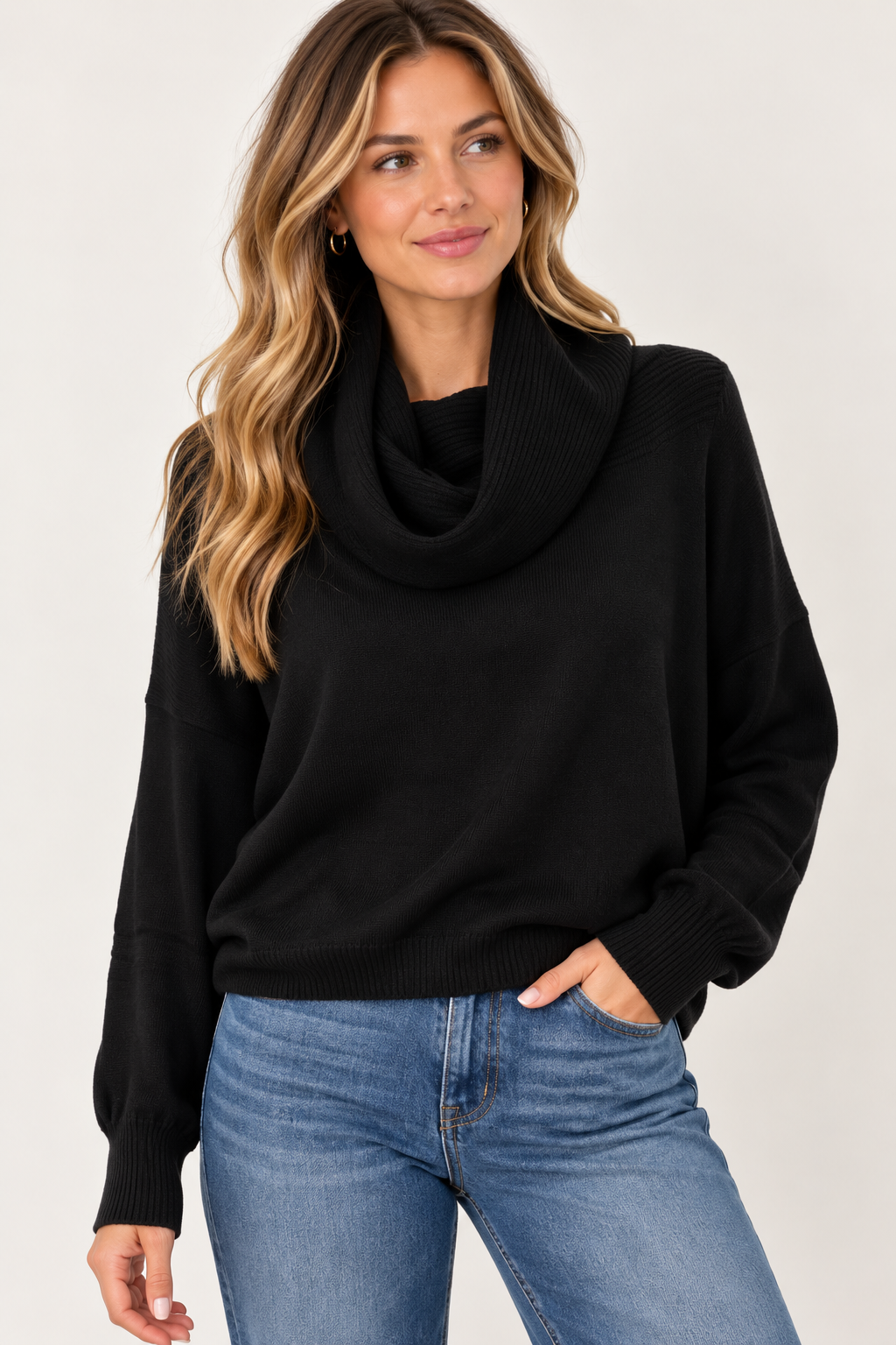 Carly Draped Cowl Neck