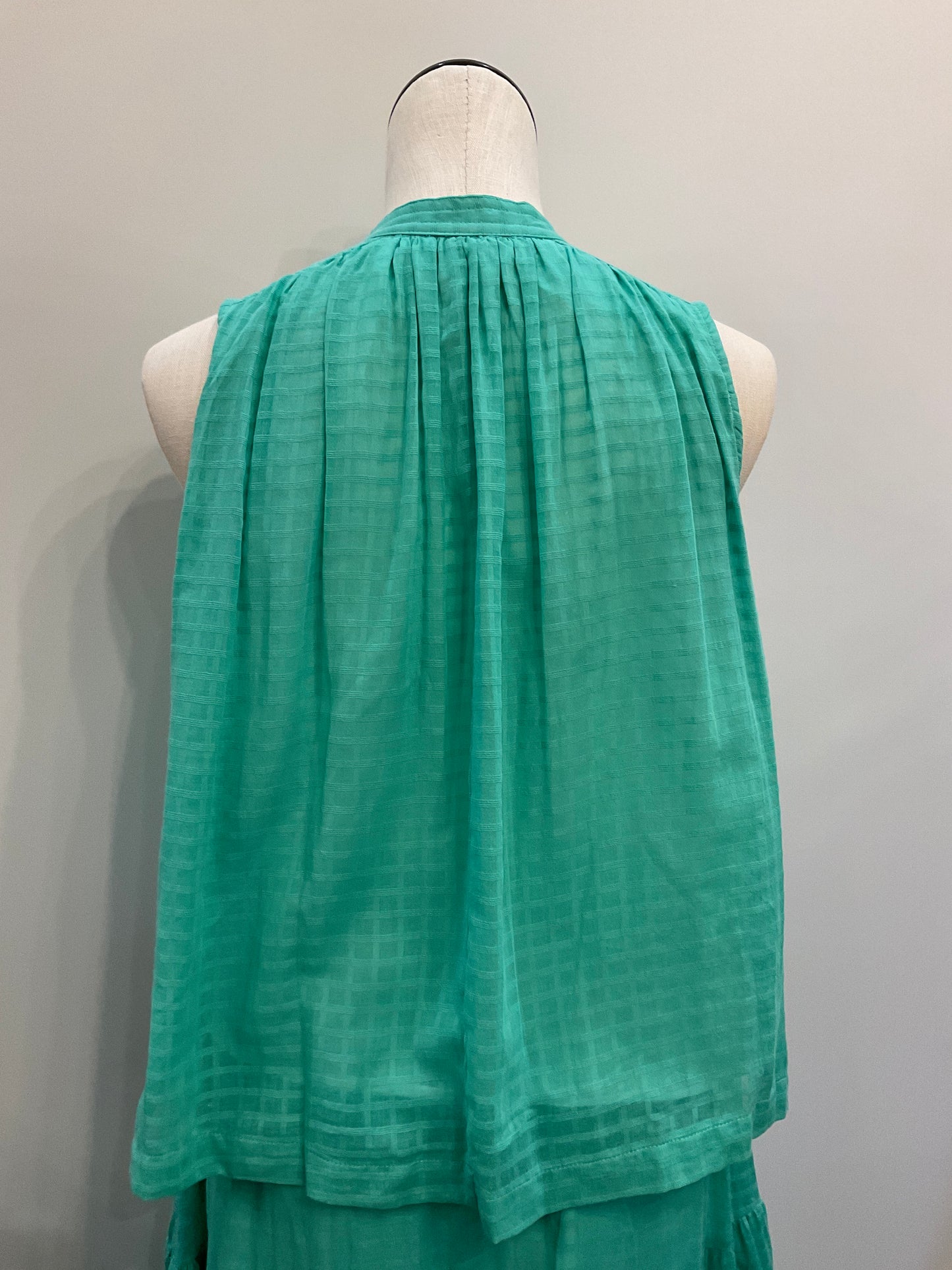 Z Supply Mint Tie Neck Top