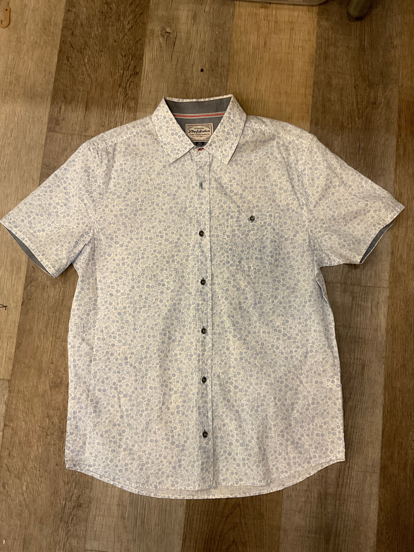 Flag And Anthem Light Blue/White Vintage Top