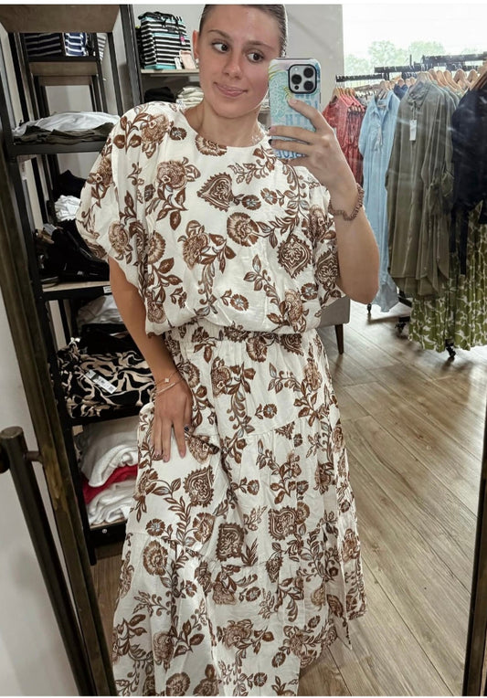 Floral Brown Skirt