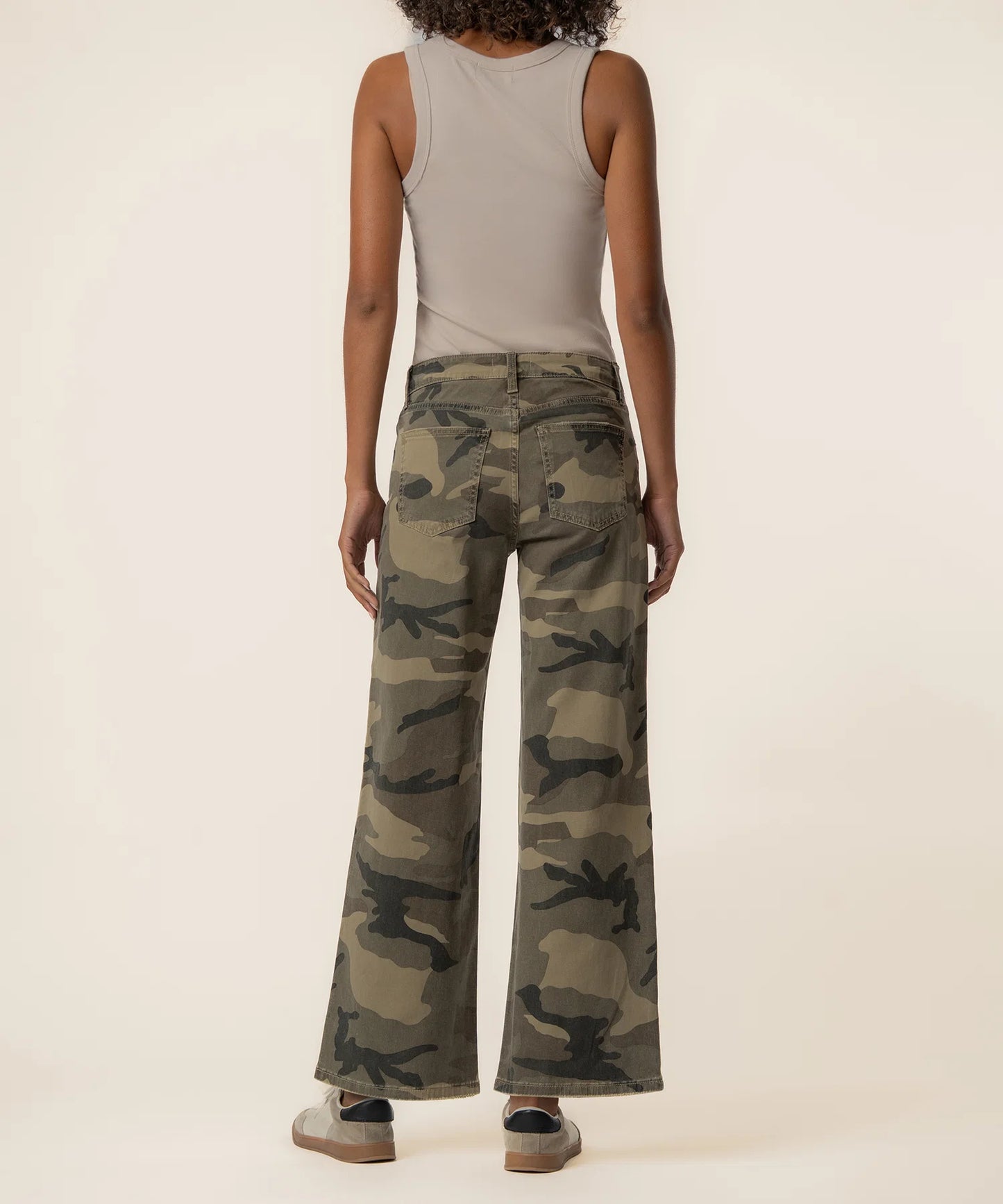 Meg High Rise Wide Leg Olive (Camo)