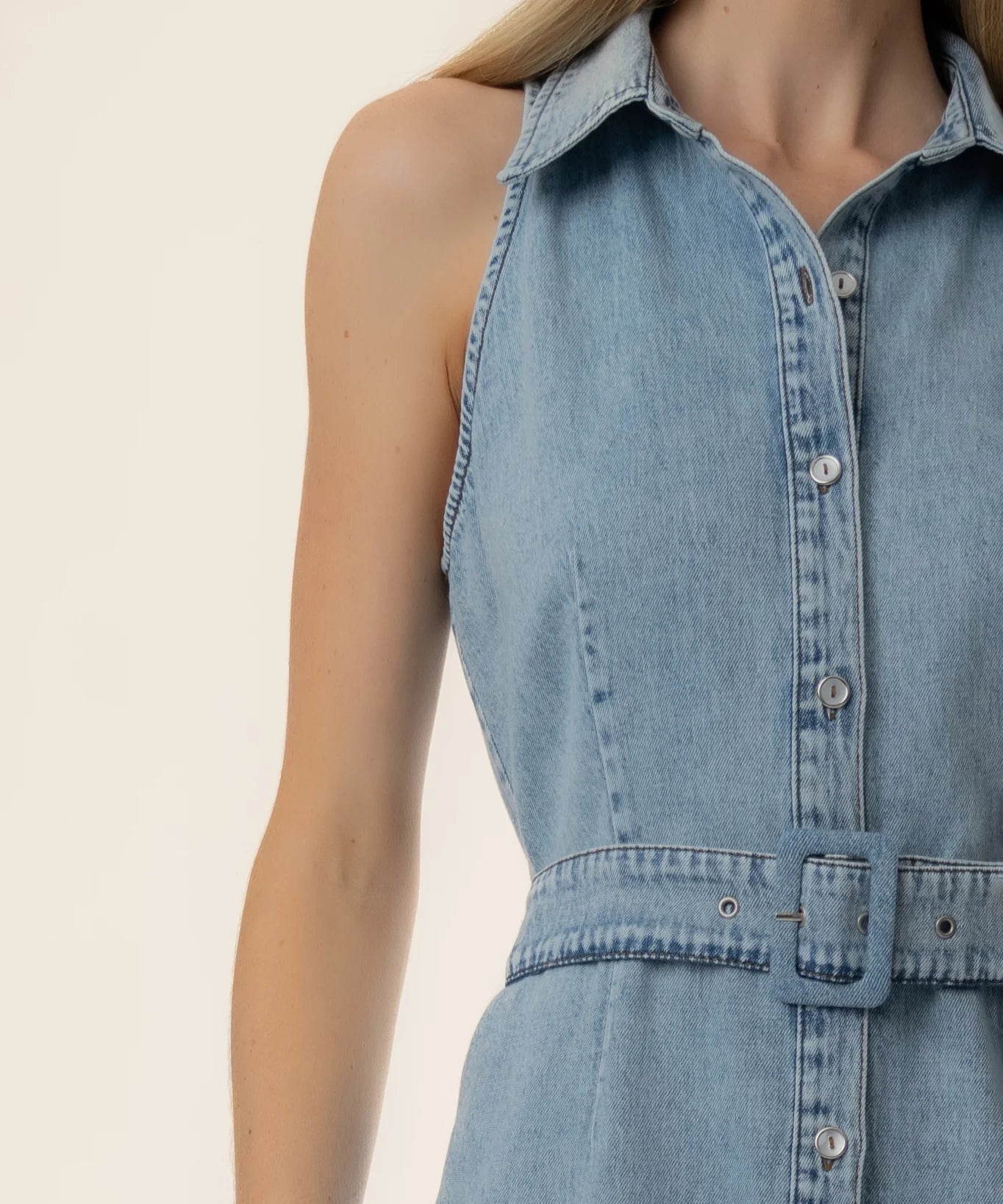 Kut from the Kloth Eileen Halter Denim Dress