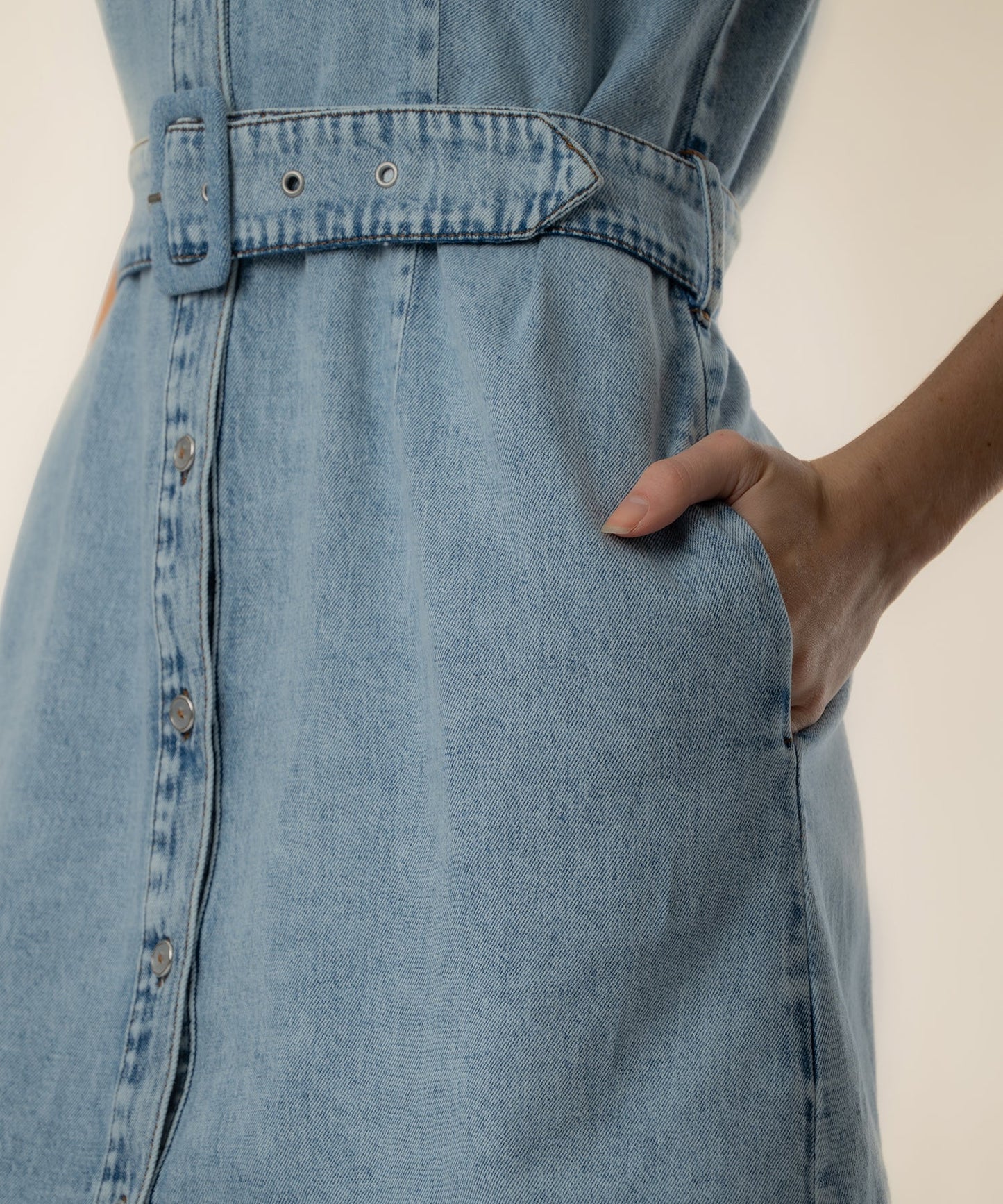 Kut from the Kloth Eileen Halter Denim Dress