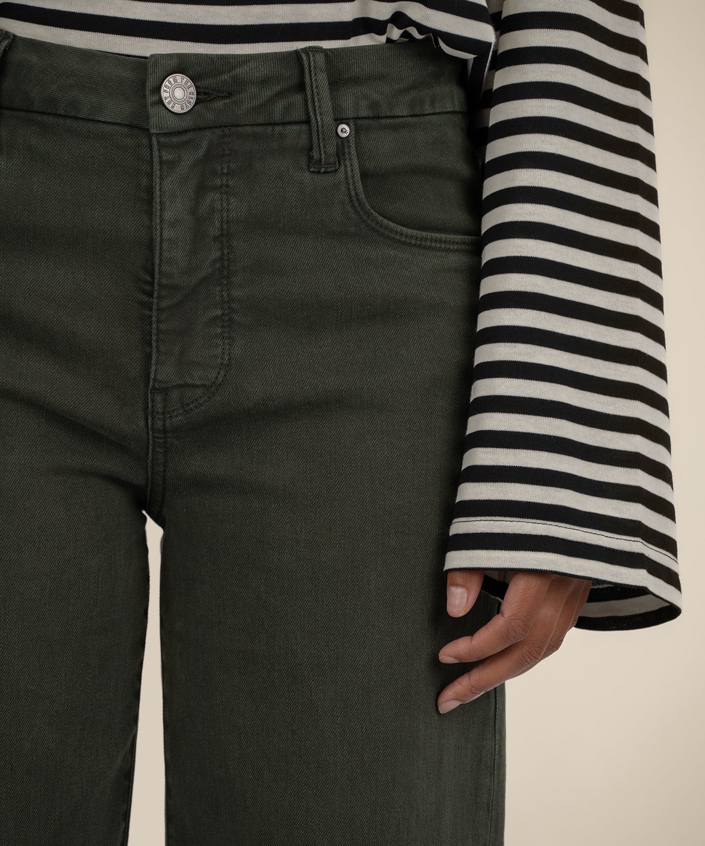 Kut from the Kloth Meg High Rise Fab Ab Wide Leg Sherwood