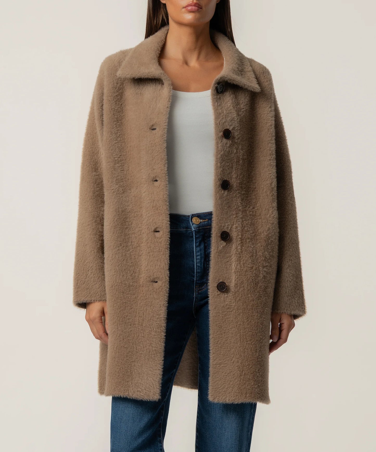 Kut From the Kloth Bythe Long Sweater Jacket(Tan)
