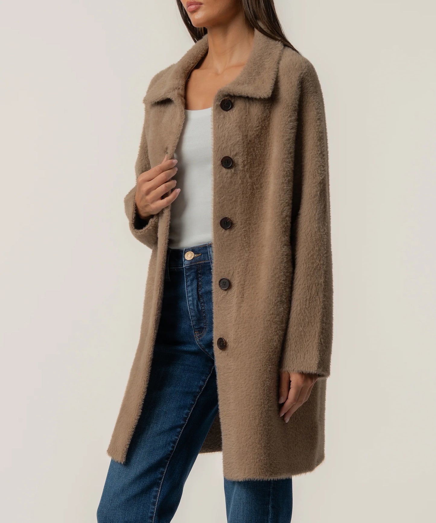 Kut From the Kloth Bythe Long Sweater Jacket(Tan)