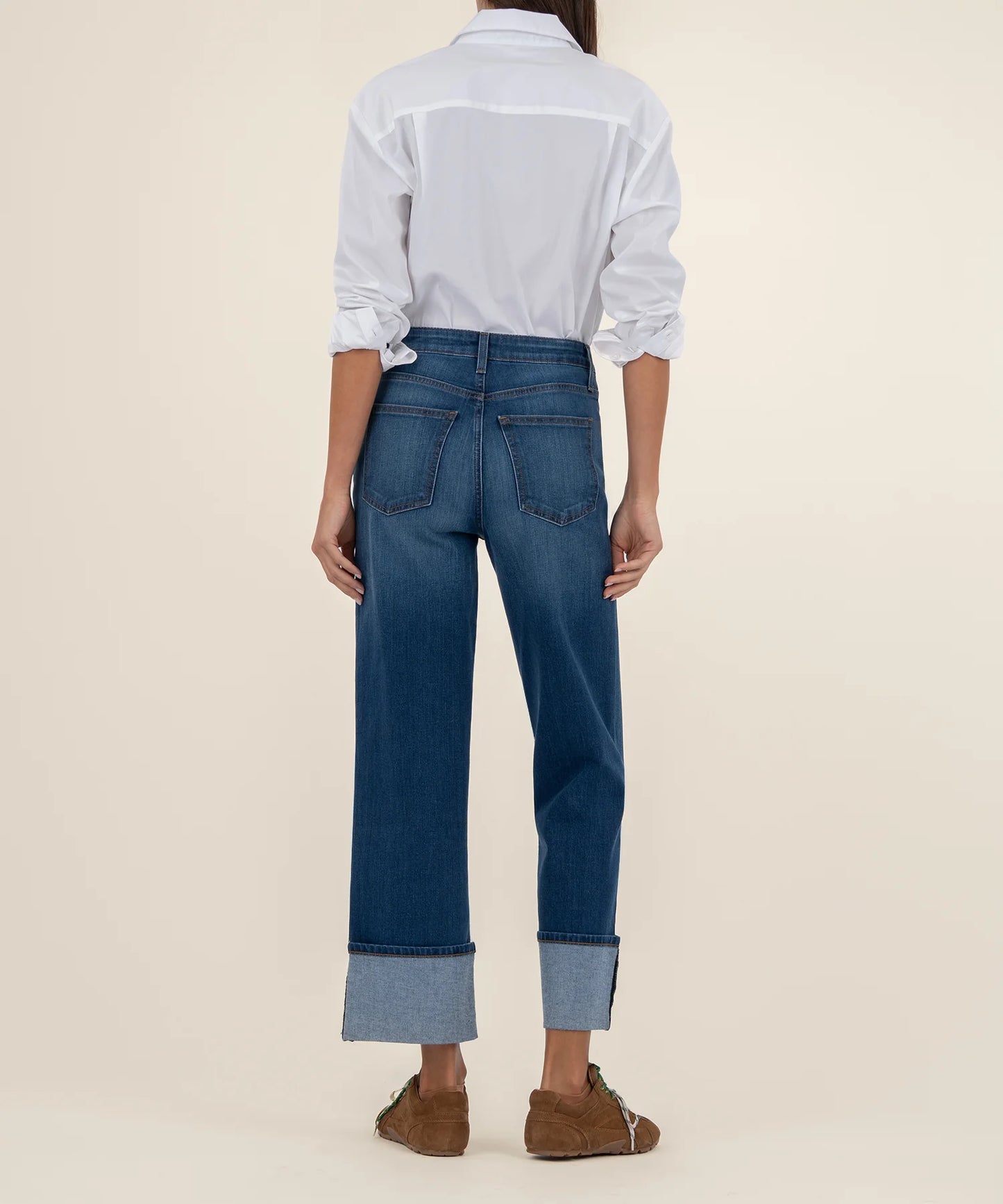 Kut from the Kloth Sienna High Rise Straight Leg Rollup 5"