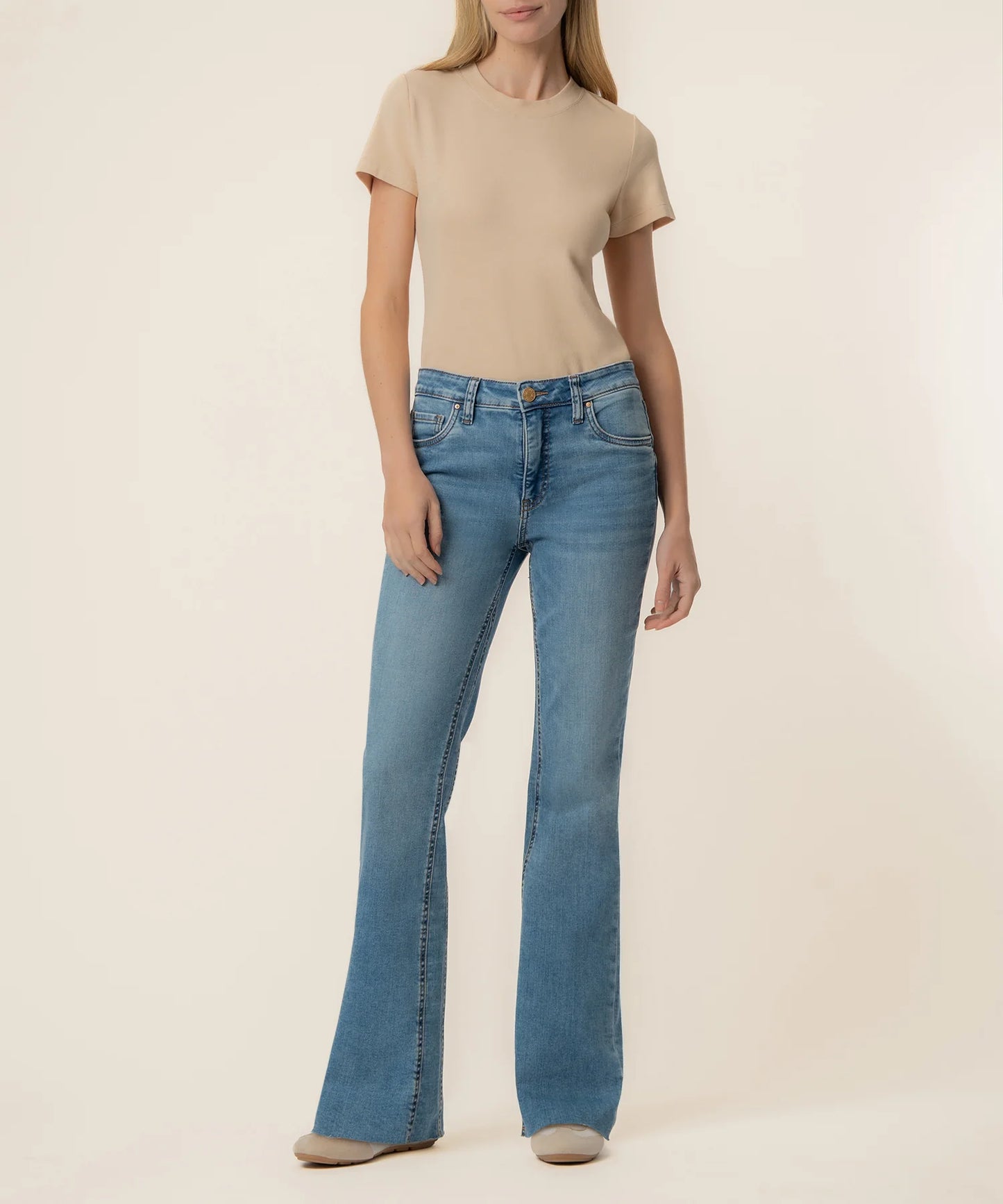 KUT Kelly High Rise Fab Ab Kick Flare