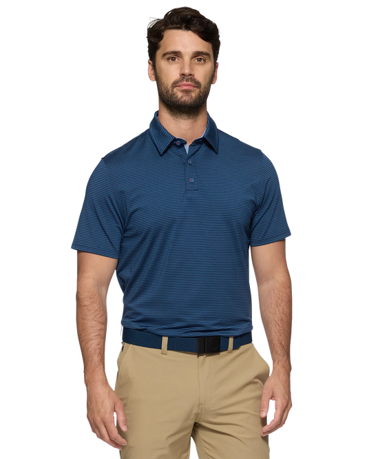 Flag and Anthem Naples Striped Performance Polo