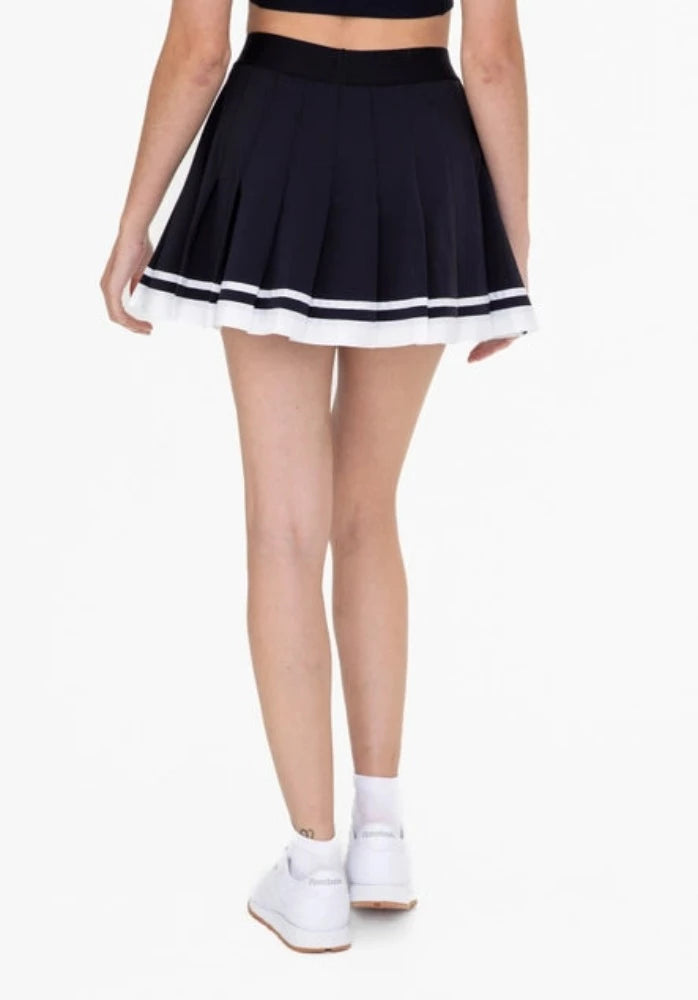 Mono B Stripe Pleated Tennis Skirt