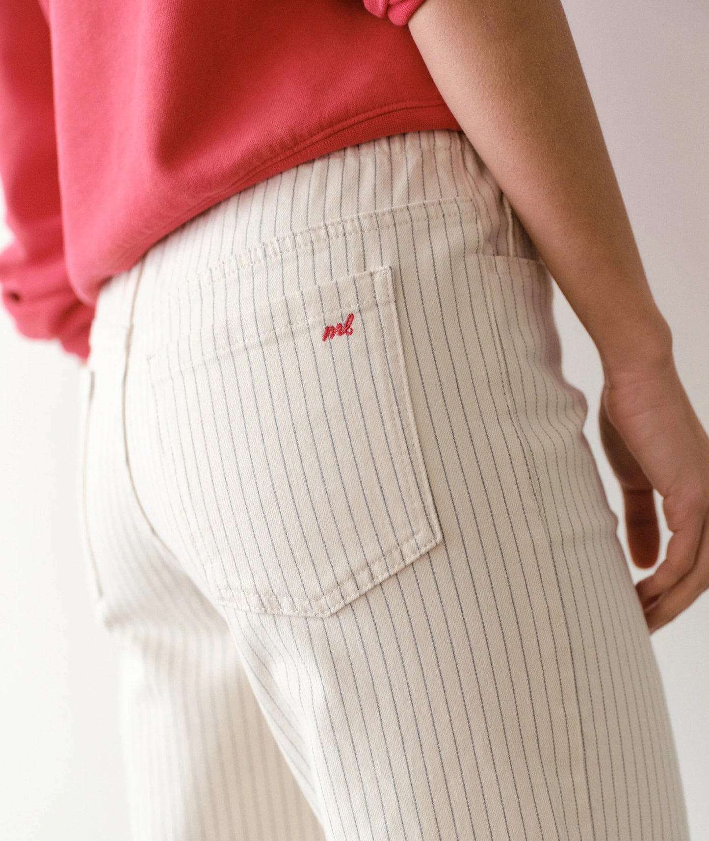 Marine Layer Ella Wide Leg Pants Ticking Stripe