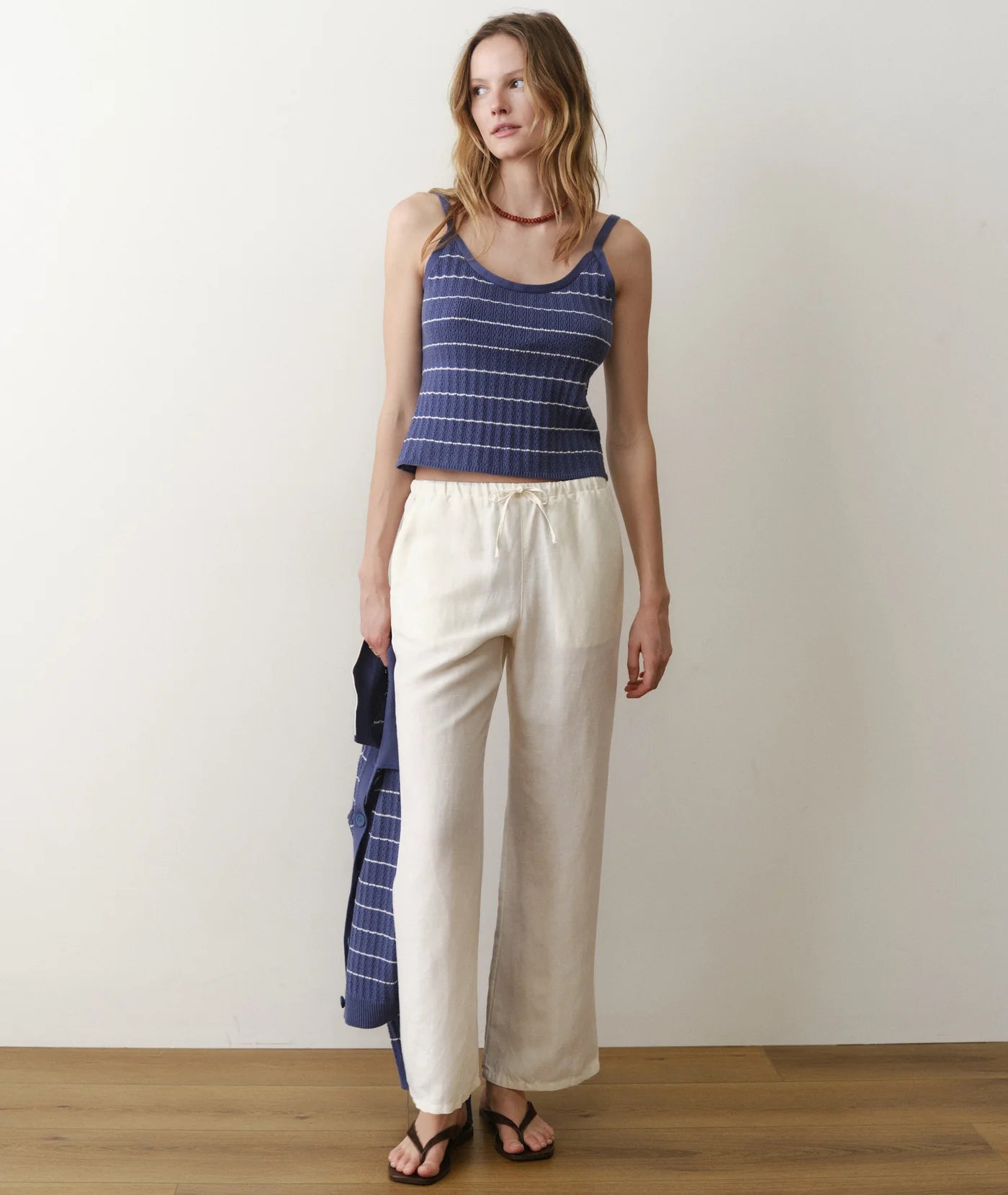 Linen Drawstring Pant