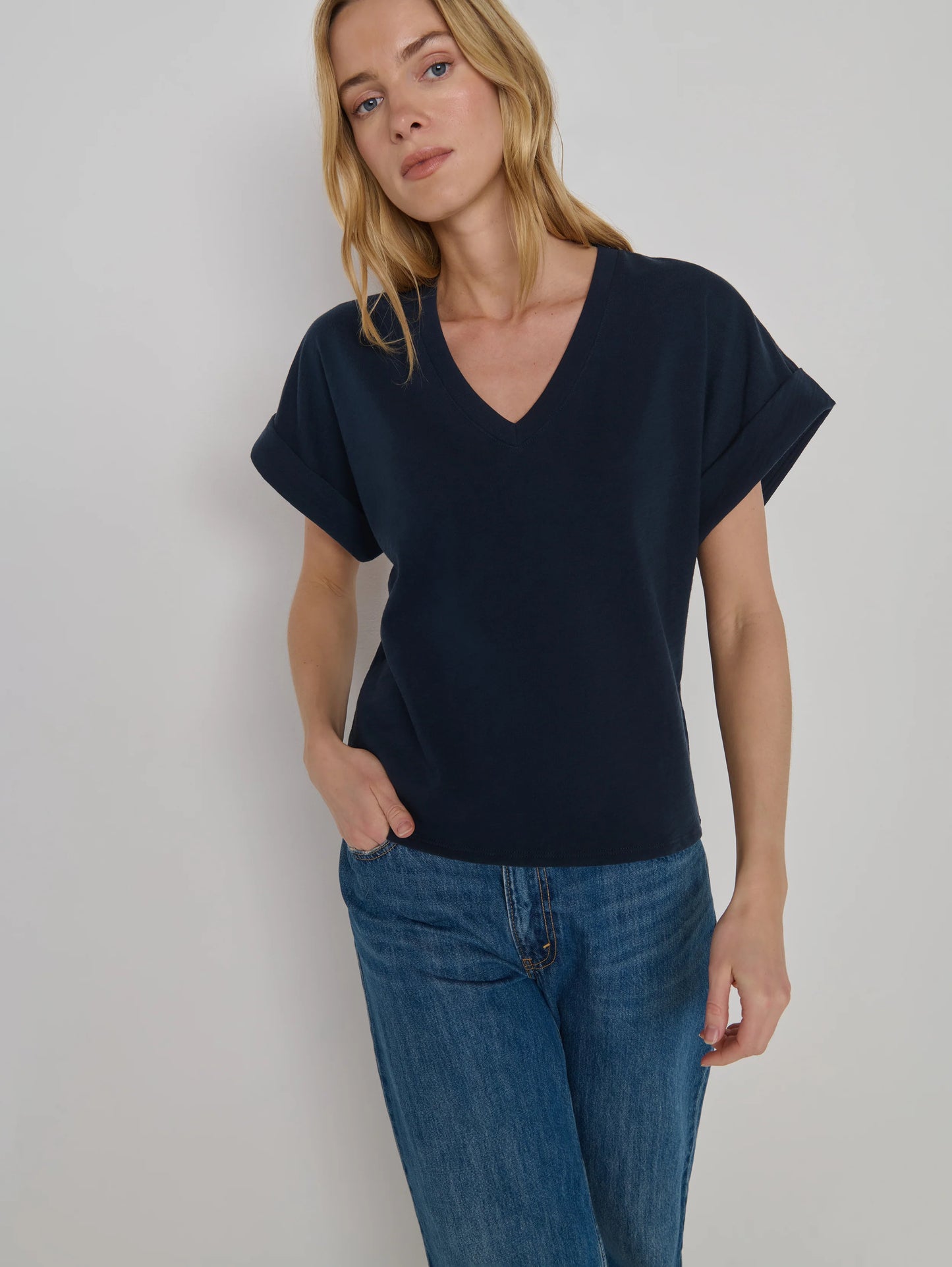 Nation Stevie Cuffed V-Neck