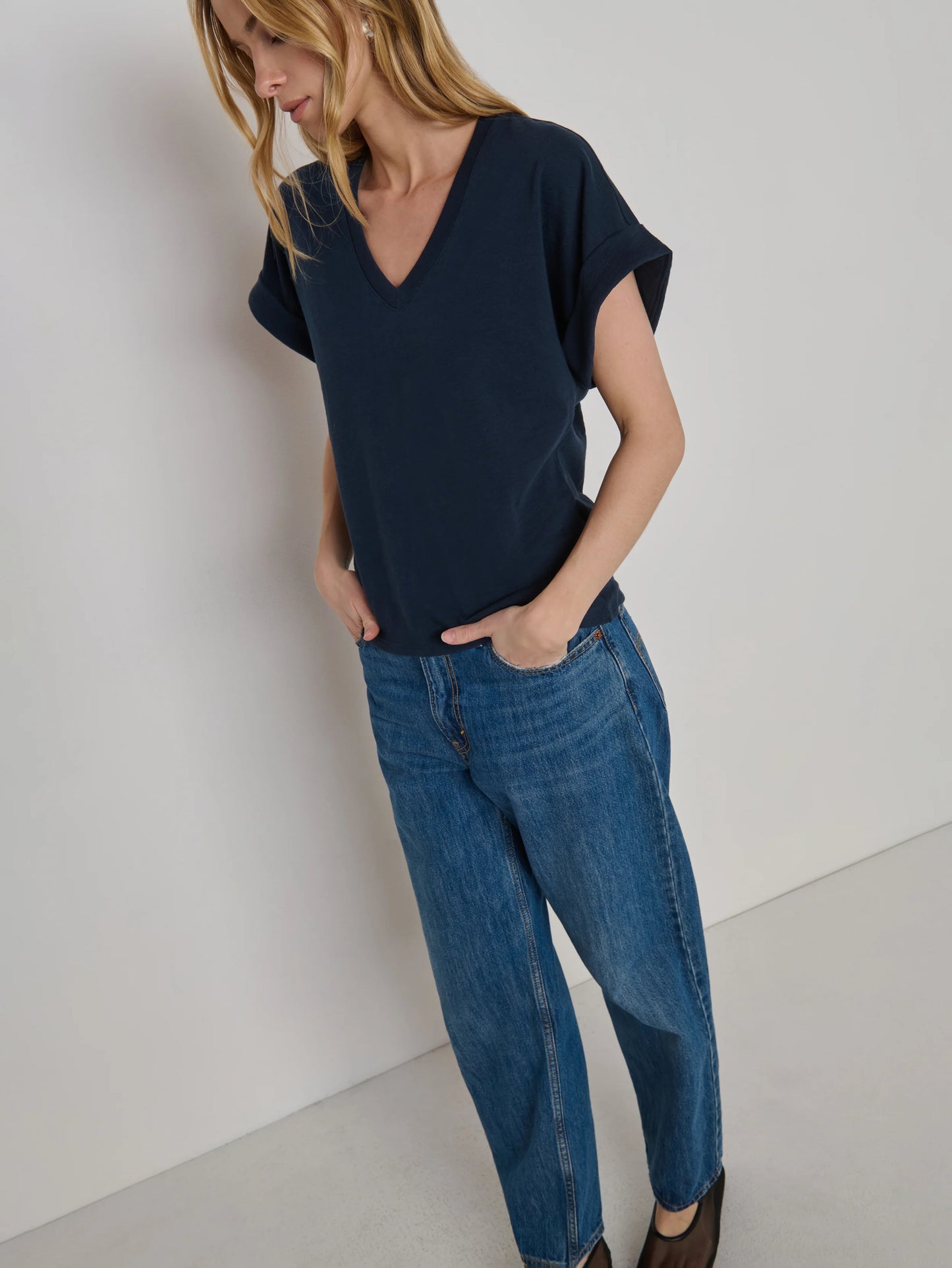 Nation Stevie Cuffed V-Neck