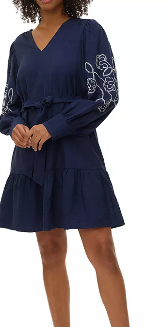 Anya Navy Short Dress