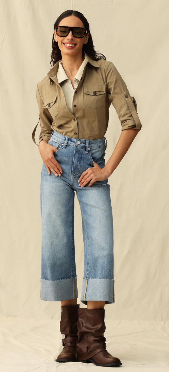 High Rise Wide Leg