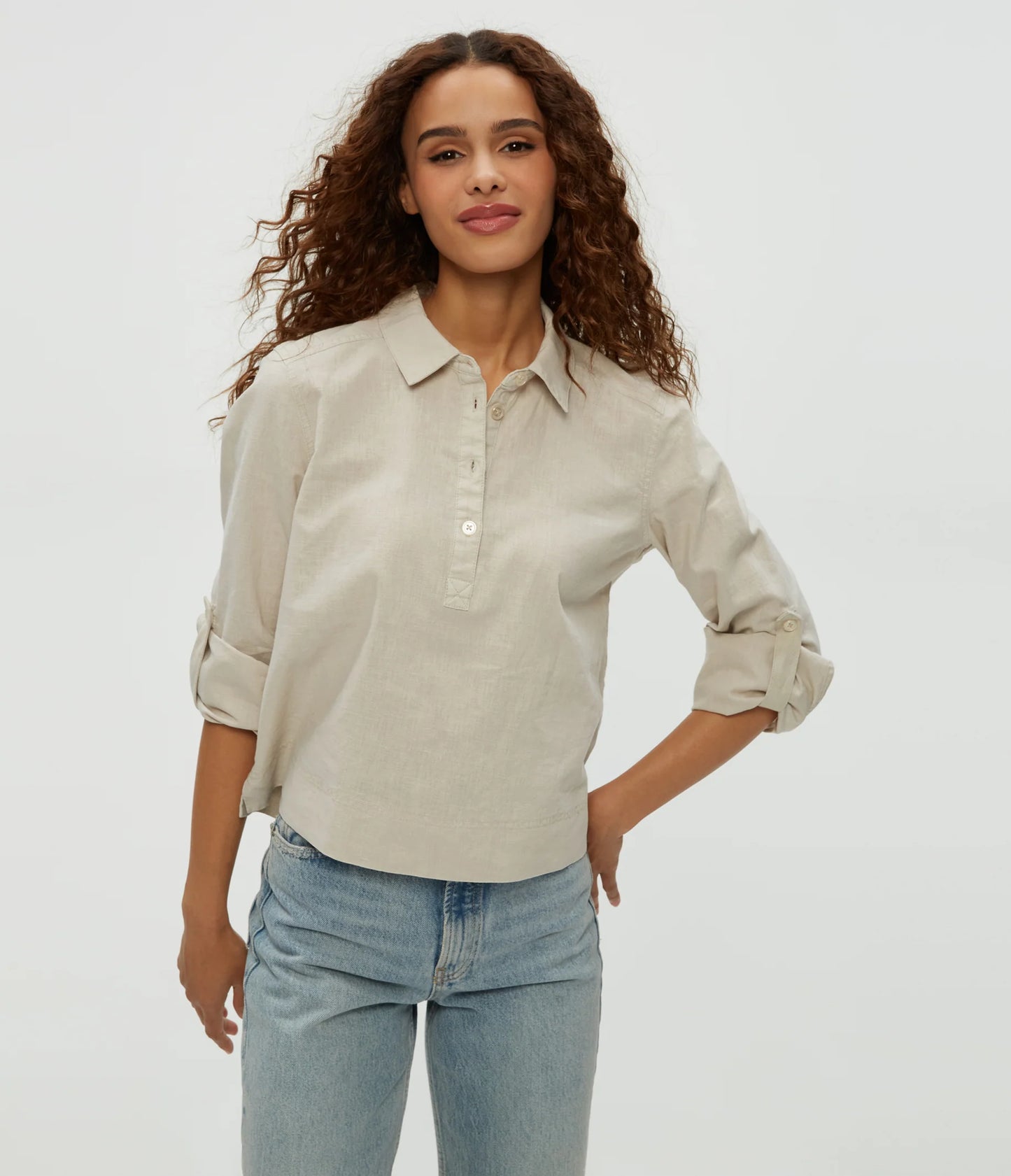 Michael Stars Nat Collar Top