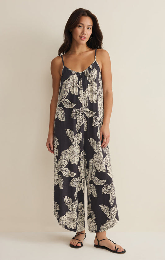 Z Supply Flared Asha Floral Jumpsuit