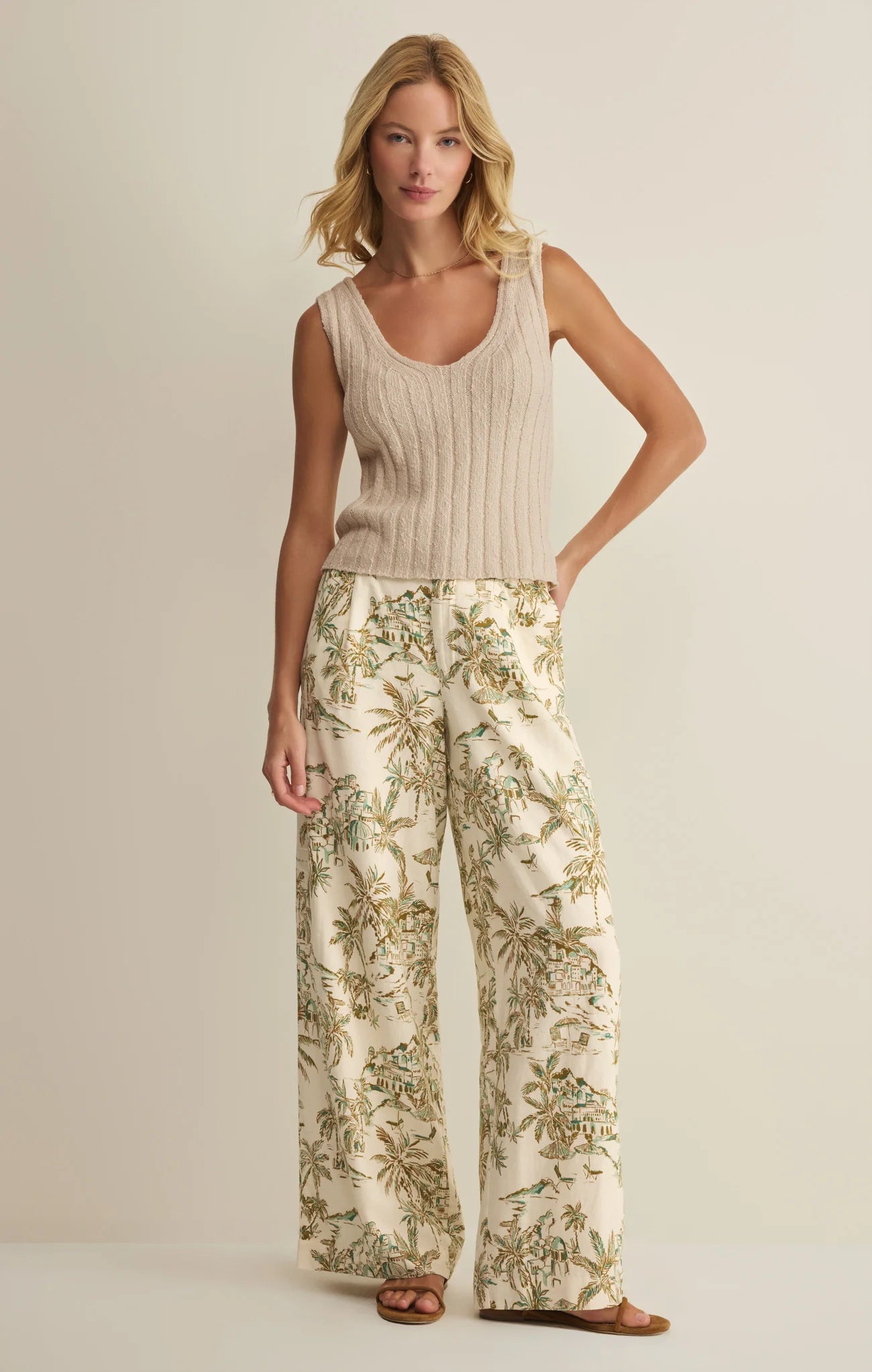 Z Supply Overlook Tiki Tide Linen Pant