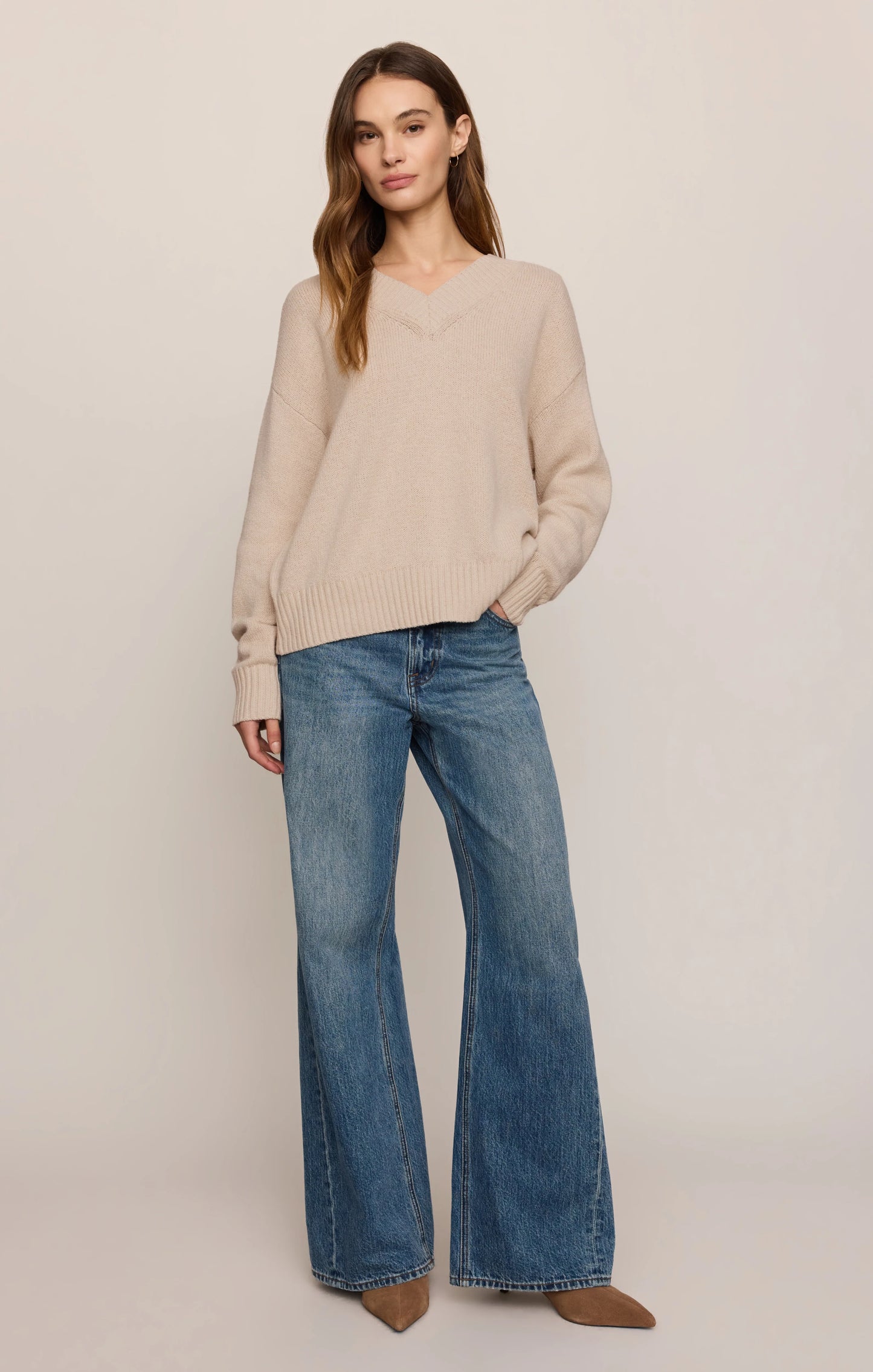 Z Supply Cloud Spud V-Neck Sweater