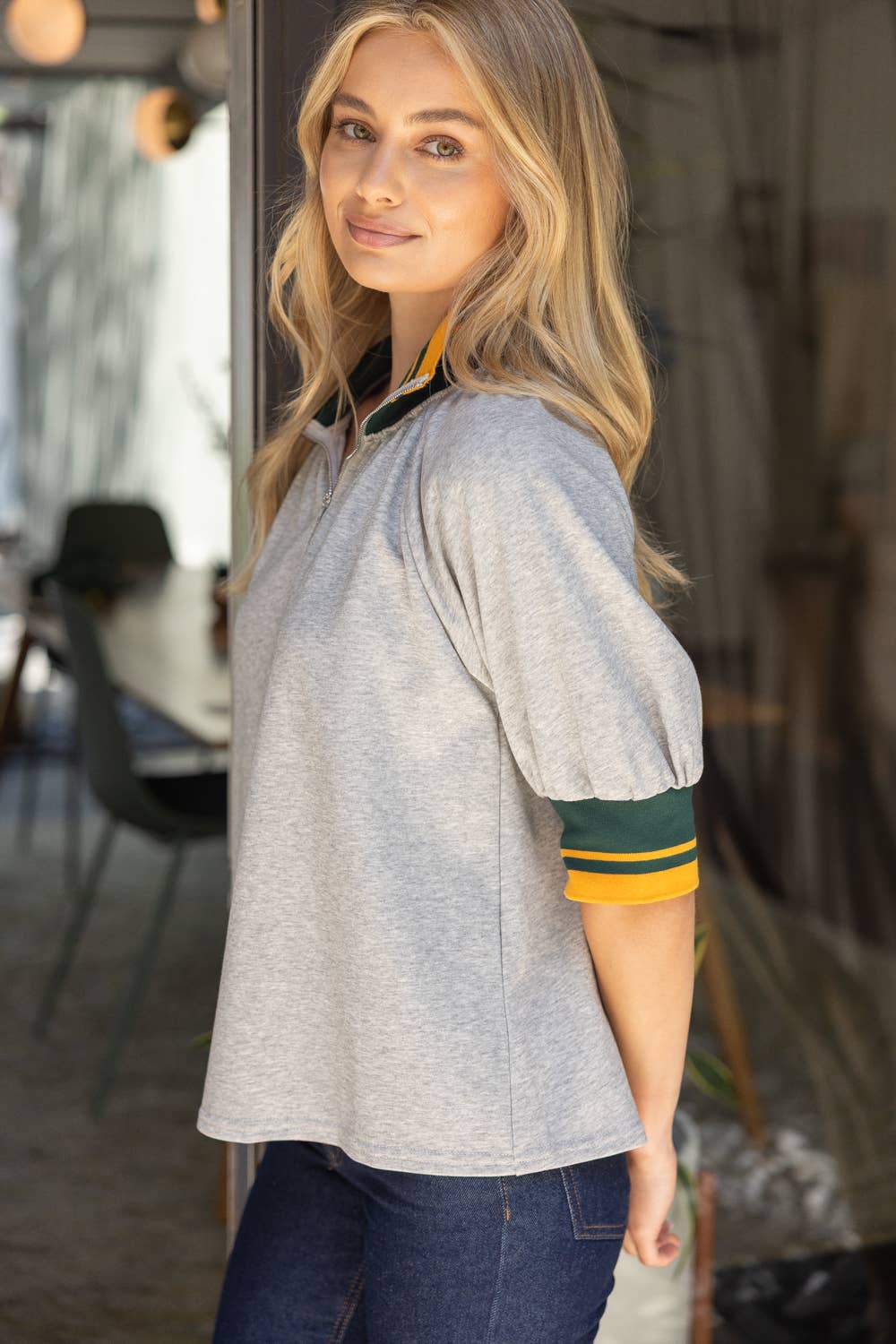 Quarter Zip Striped