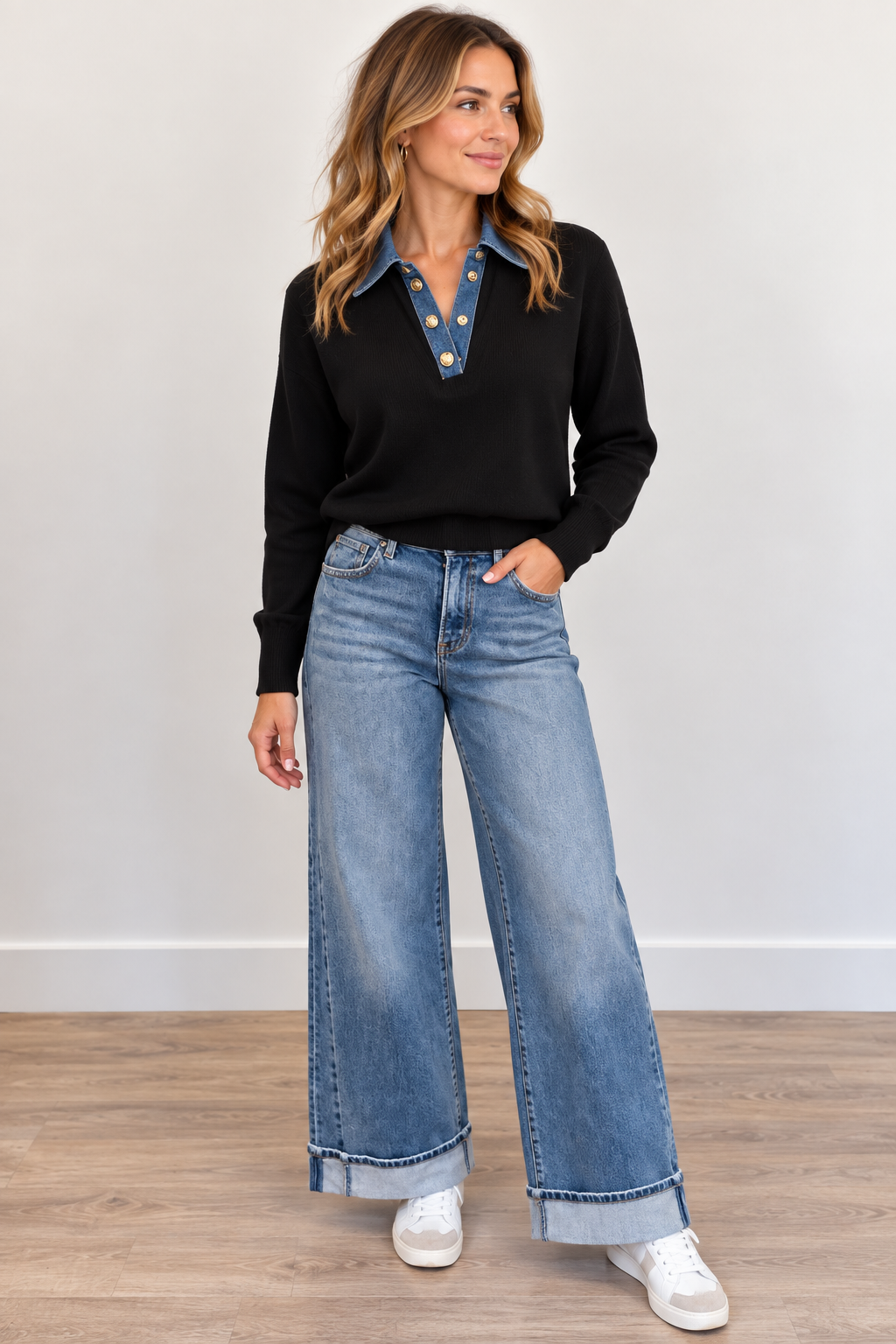 Slouchy Crop Wide Leg