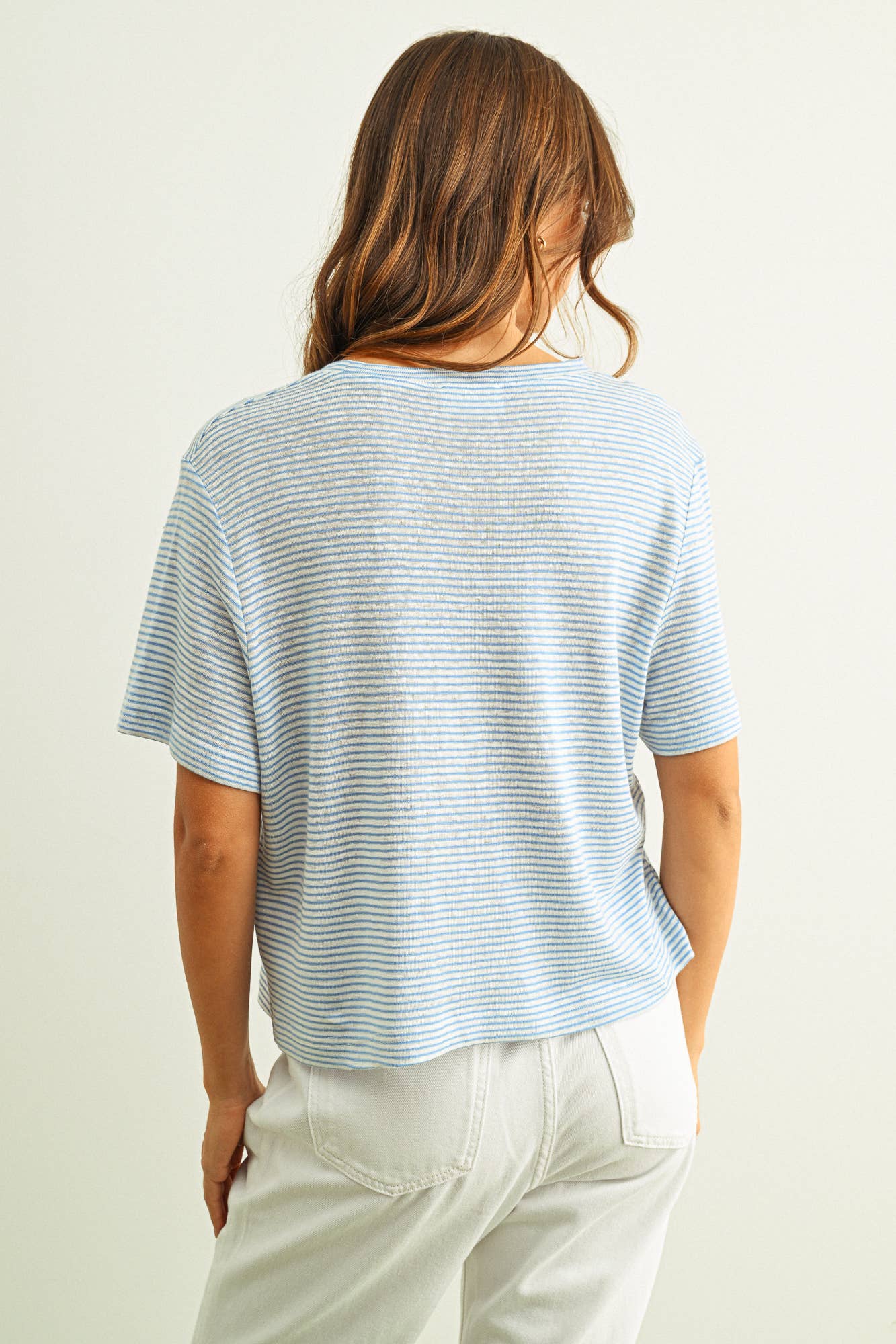 STRIPE SLUB S/S TOP