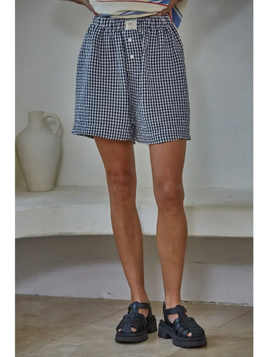 Gingham Blue Shorts