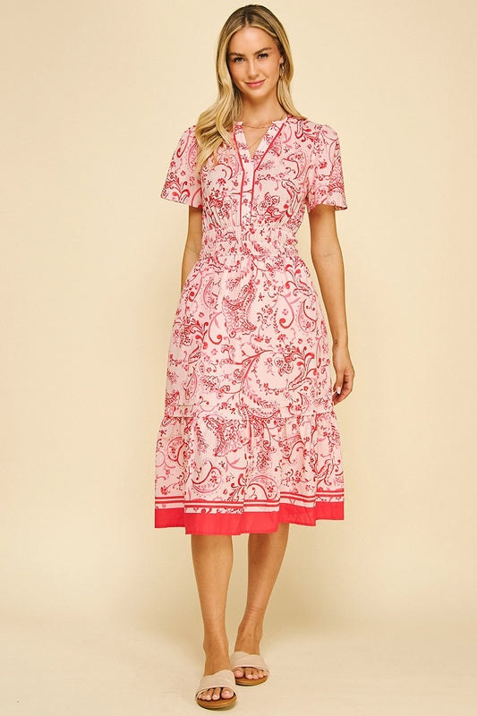 Paisley Print Midi