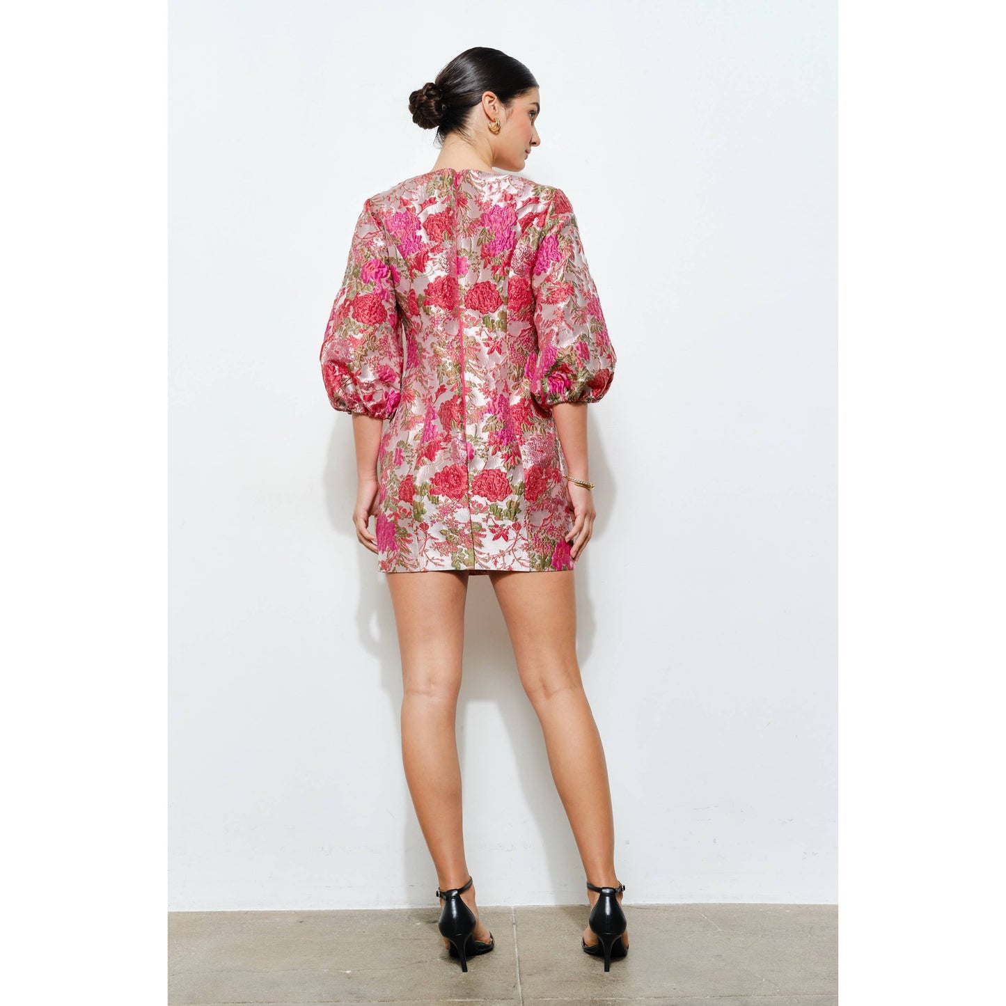 Luxe Floral Jacquard Dress
