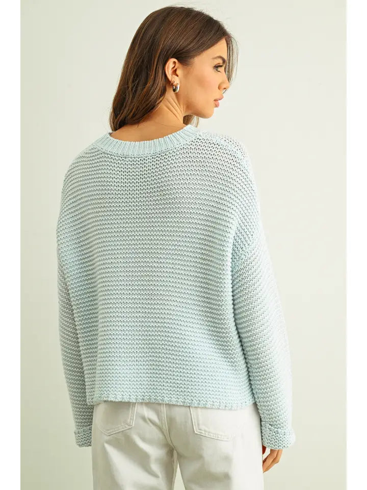 Powder Blue Knit Sweater