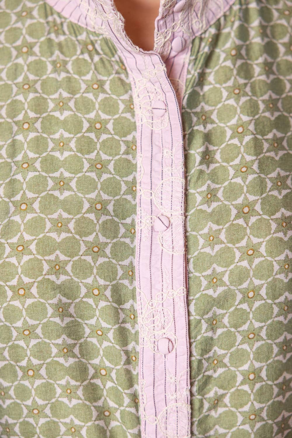 Mixed Print Button Down