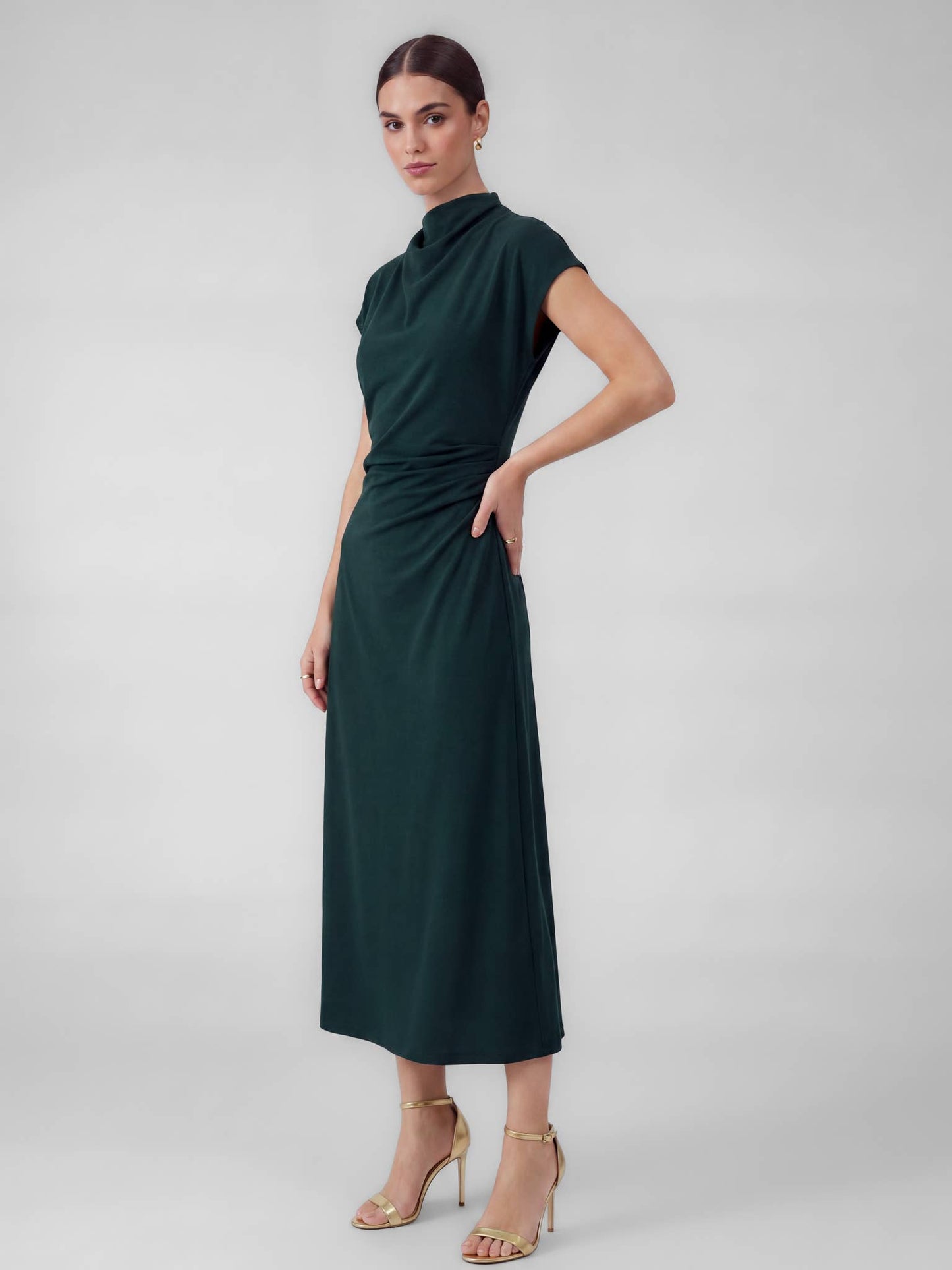 Knit Mock Neck Maxi Dress