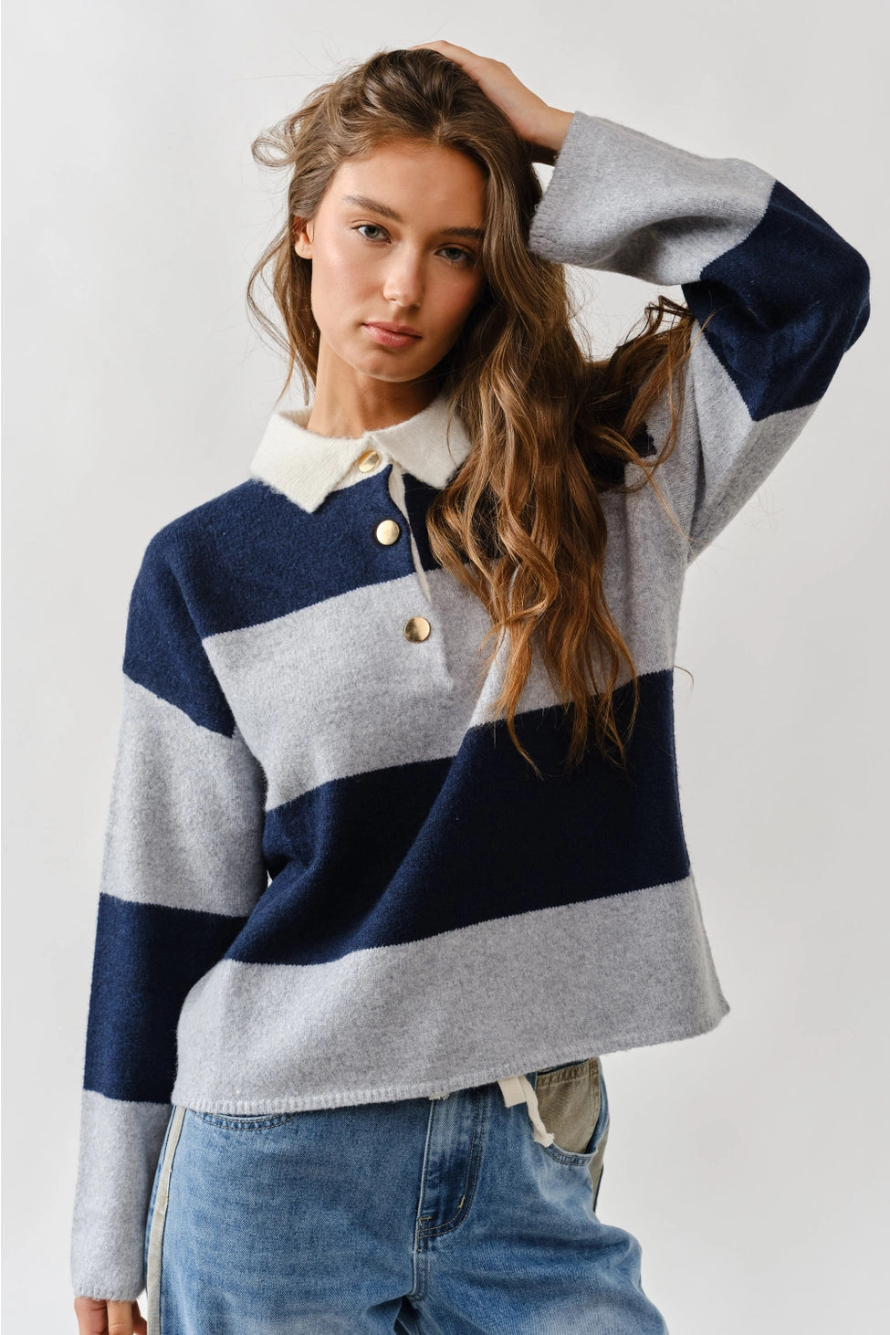 Amber Striped Polo