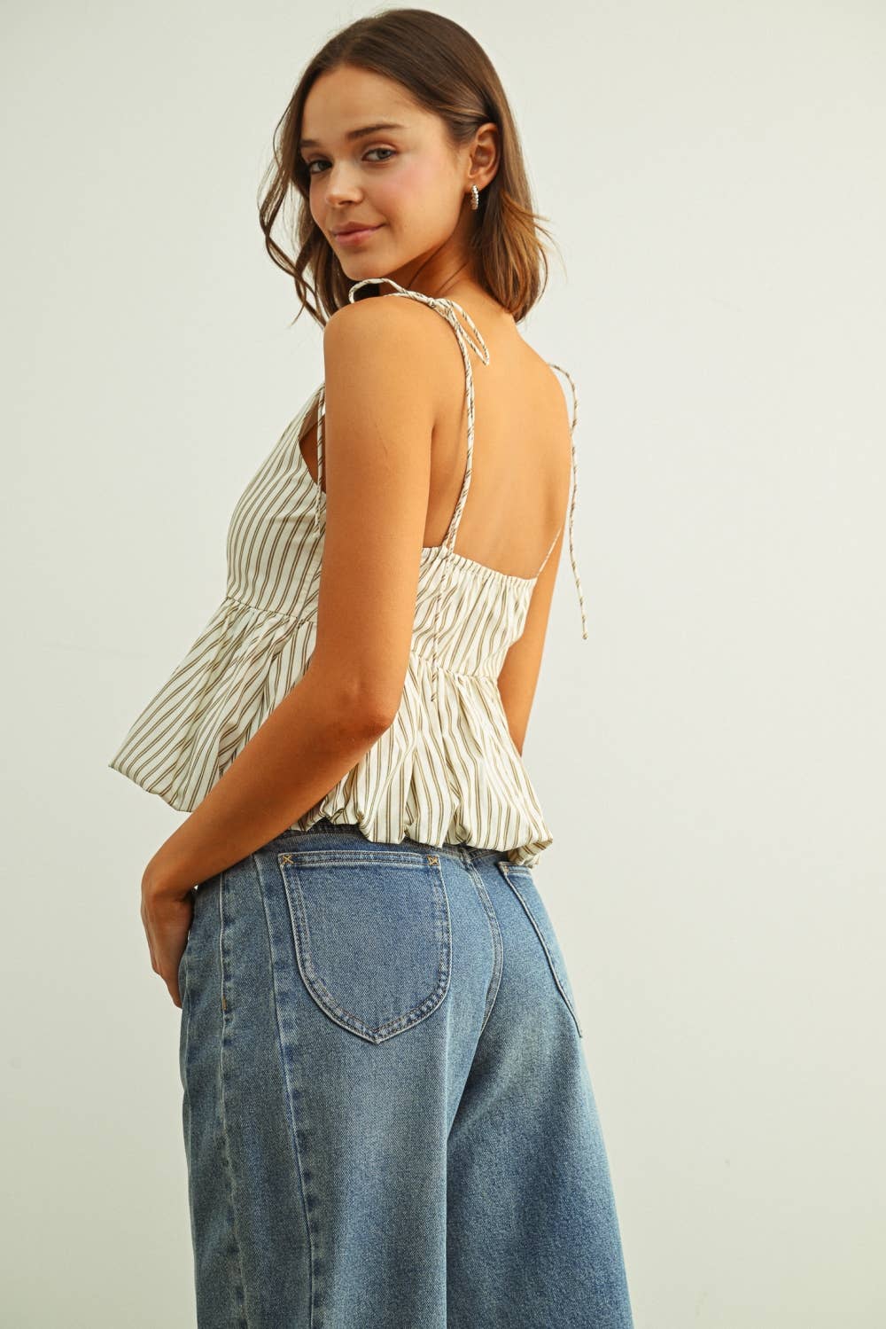 STRIPED BALLON BOTTOM TOP