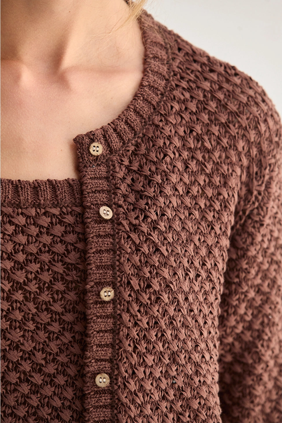 Brielle Basket Weave Cardigan
